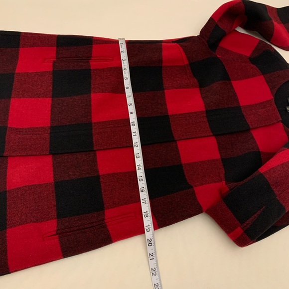 Talbots wool coat red and black plaid size S - Picture 15 of 15